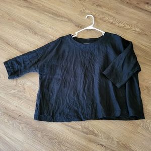 notPERFECTLINEN Black Old London Top